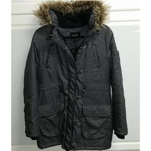 Brave Soul Women's Fur Hood Long Parka Jacket